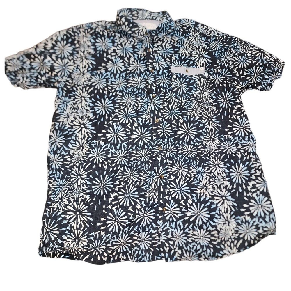 Rip Curl Short Sleeve Burst Button Down Surf Shirt Size XL